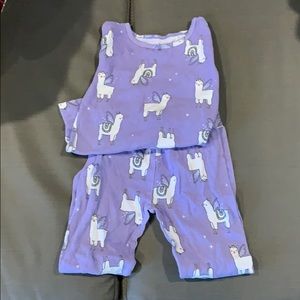 Girls llama pajamas